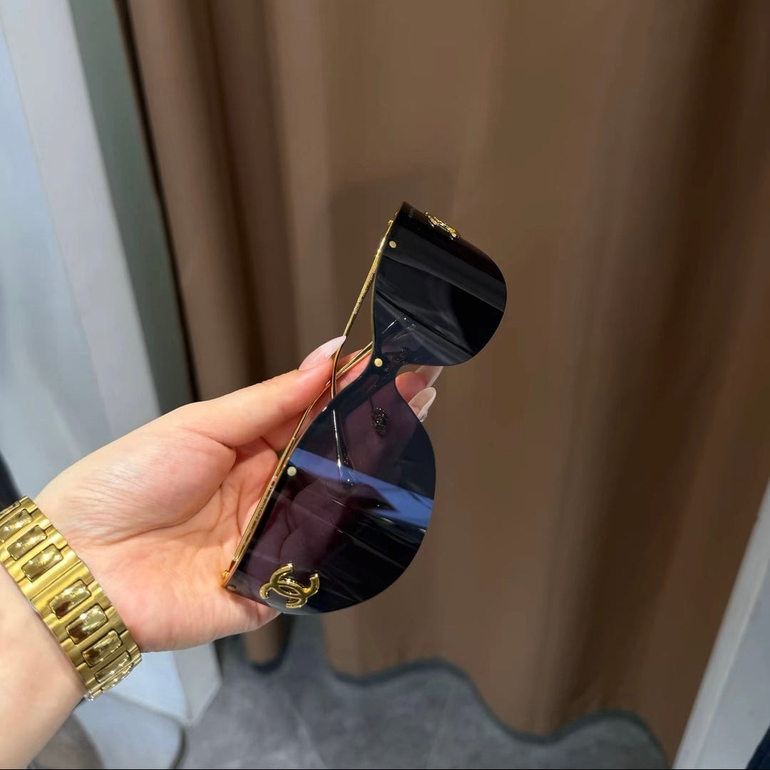 Luxury Rimless Shield Sunglasses