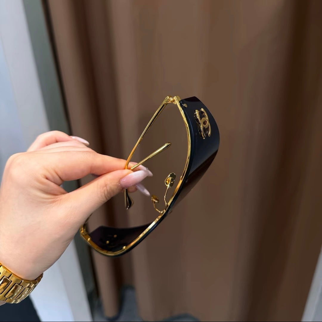 Luxury Rimless Shield Sunglasses
