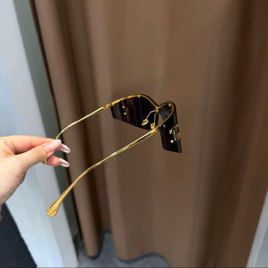Luxury Rimless Shield Sunglasses