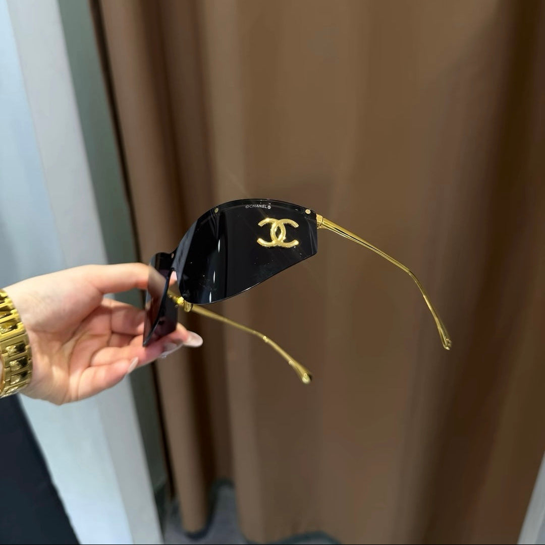 Luxury Rimless Shield Sunglasses