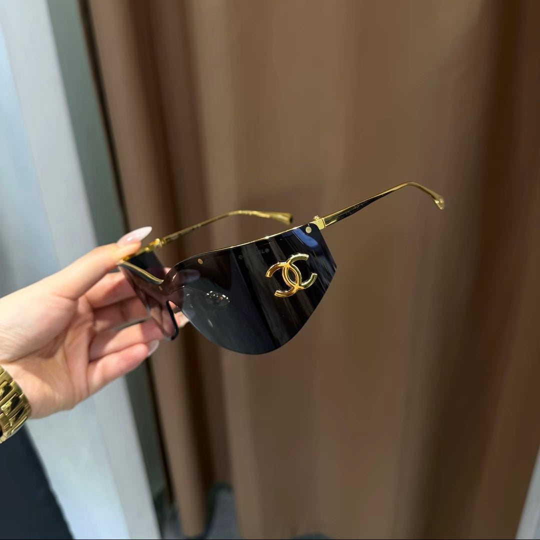 Luxury Rimless Shield Sunglasses