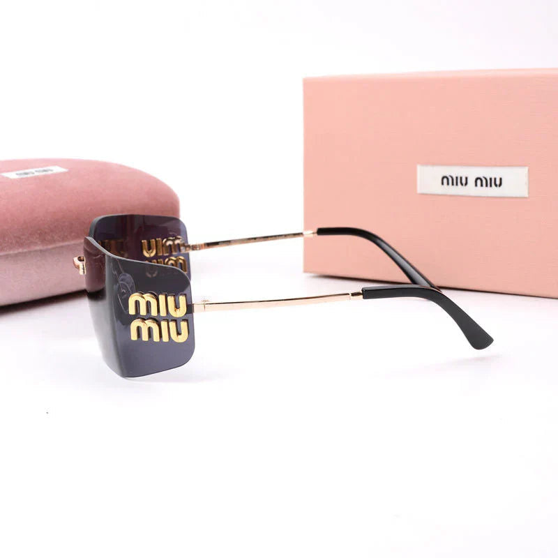 Fashion Rimless Dark Lenses Sunglasses