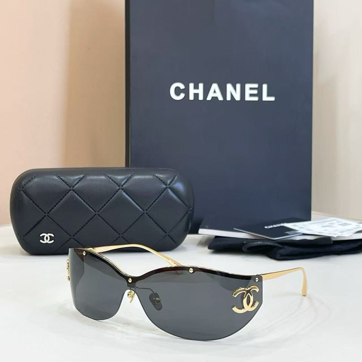 Luxury Rimless Shield Sunglasses