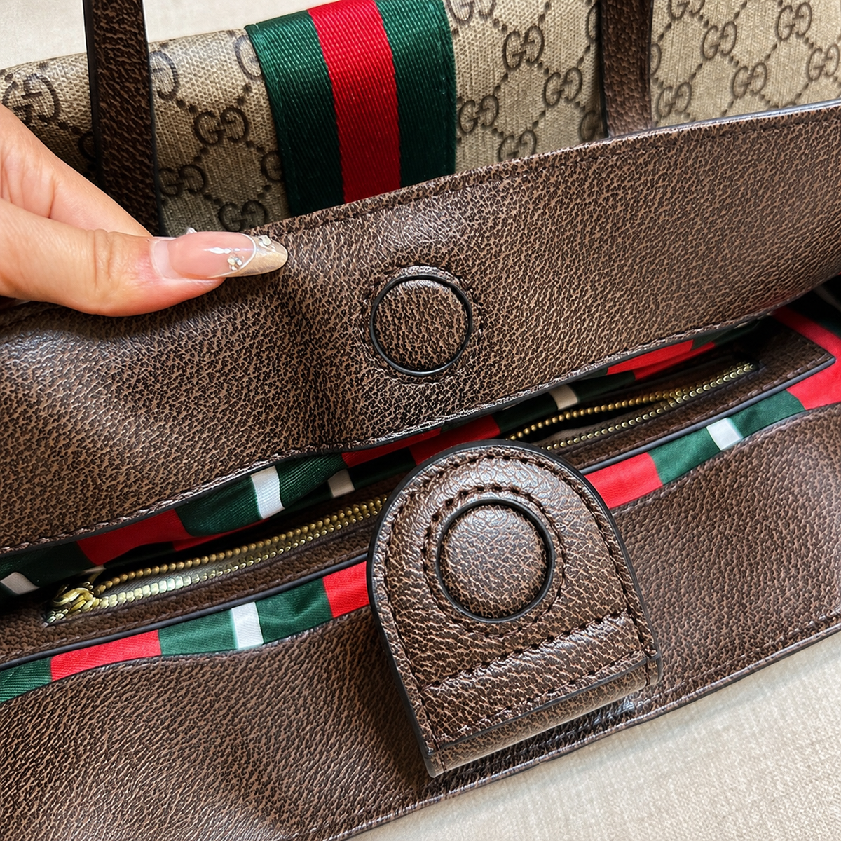 Brown Leather Shopper Bag