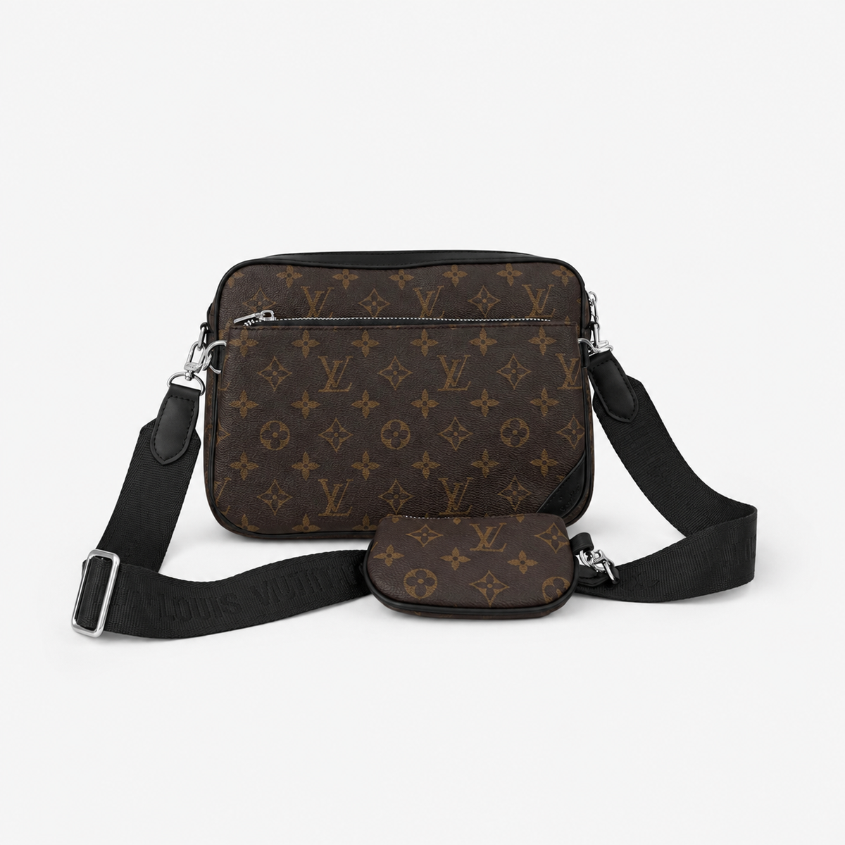 Leather Messenger Crossbody Bag