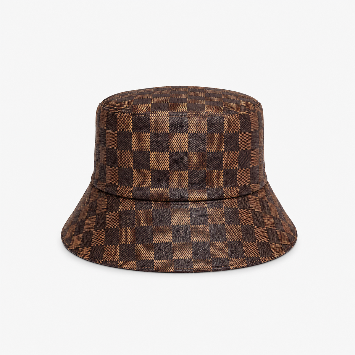 Check Canvas Travel Bucket Hat
