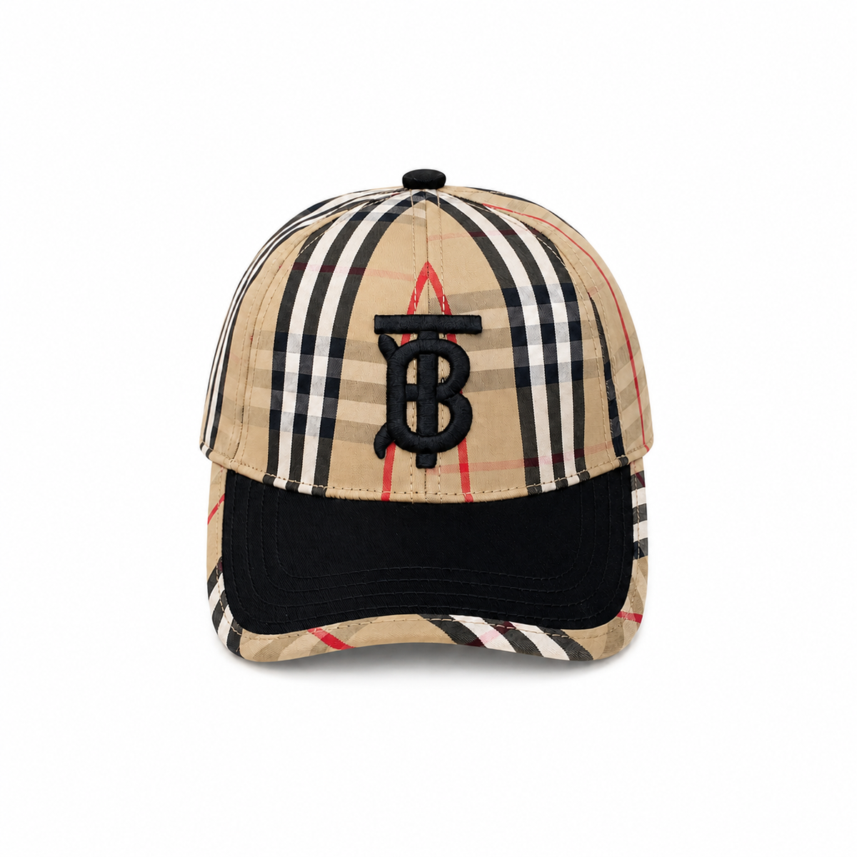 Brown Check Baseball Cap