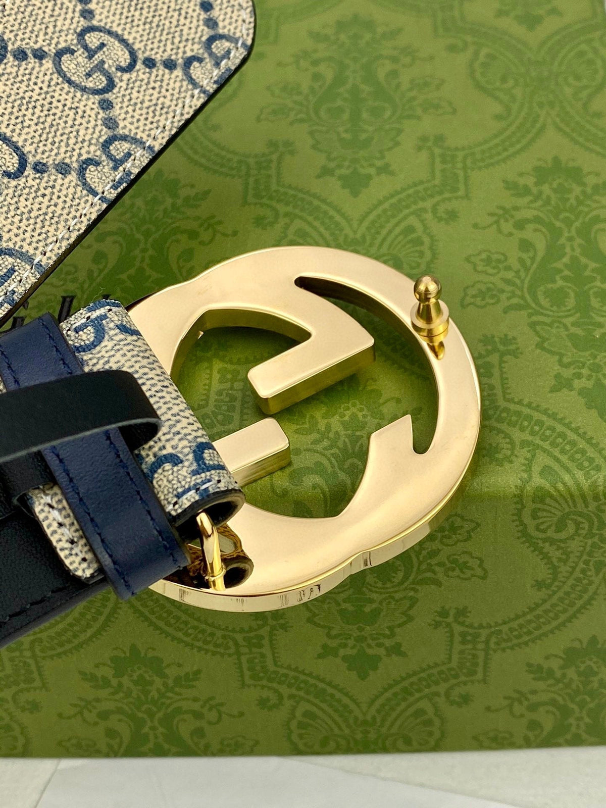 Beige Jacquard Waist Belt