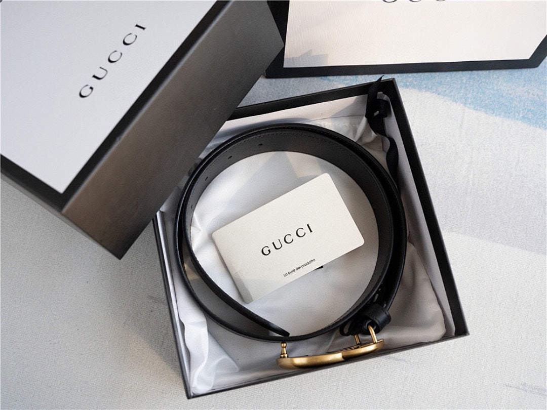 Black Leather Statement Belt