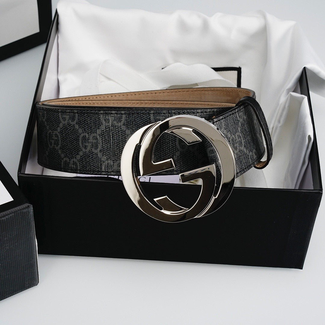 Charcoal Pattern Buckle Belt