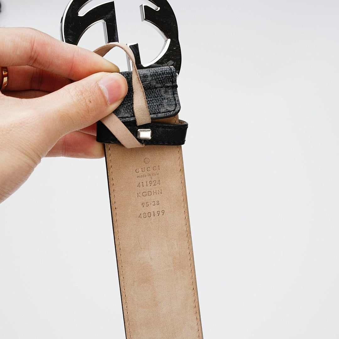 Charcoal Pattern Buckle Belt