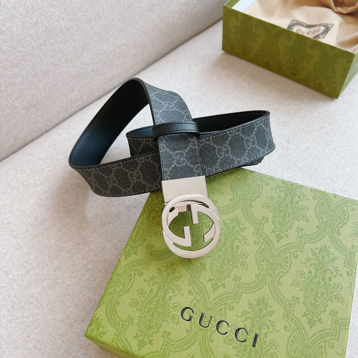 Steel Grey Luxury Belt