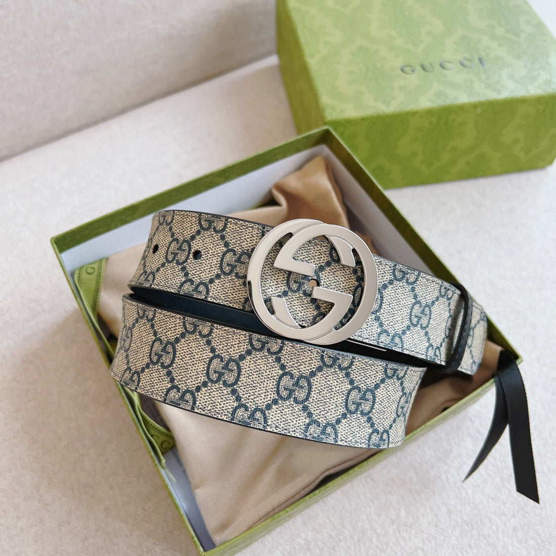 Blue Leather Belt