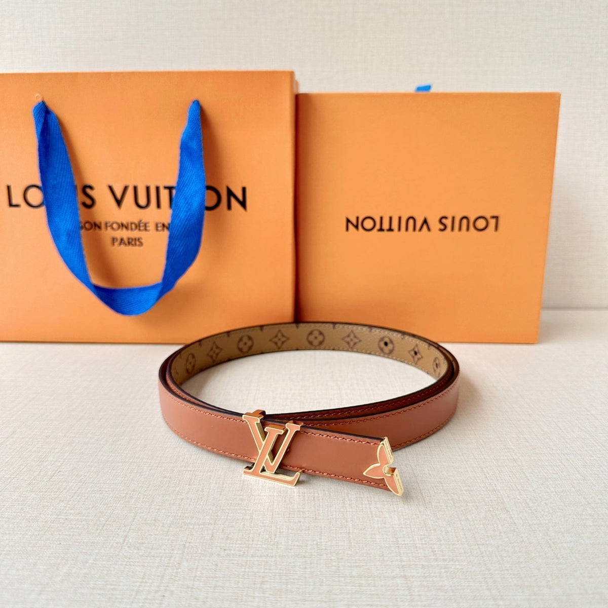 Caramel Charm Leather Belt