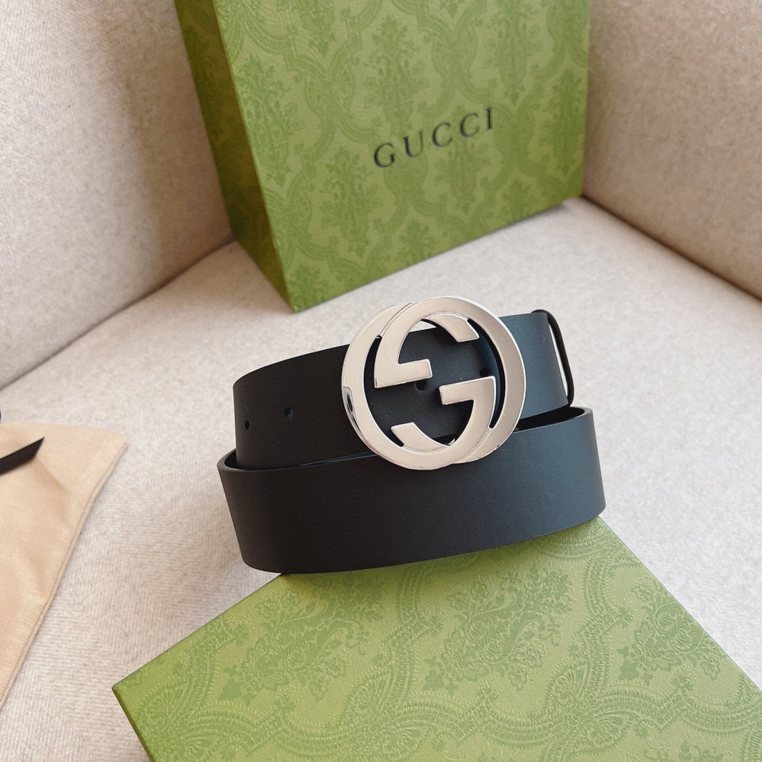 Black Silver Buckle Belt
