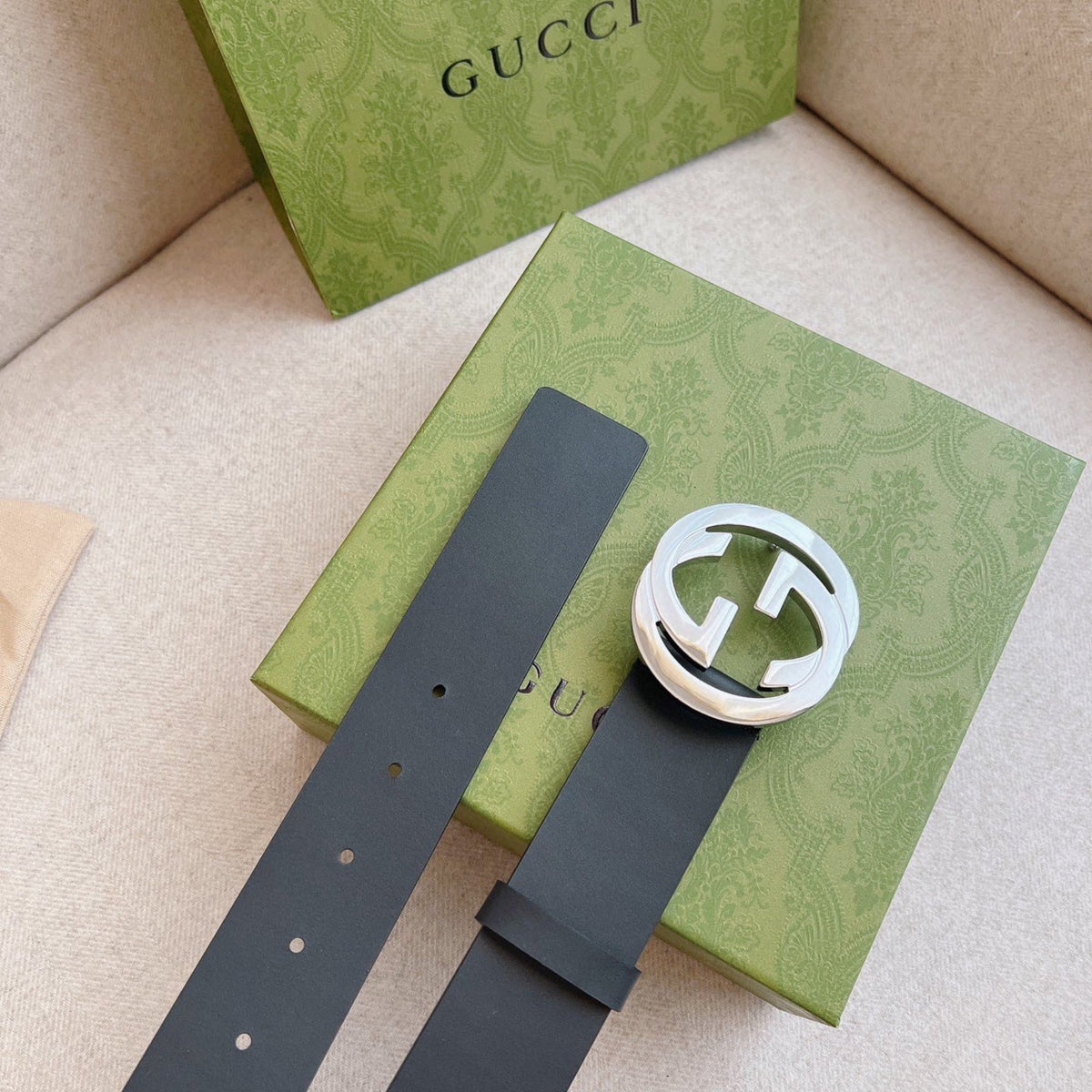 Black Silver Buckle Belt