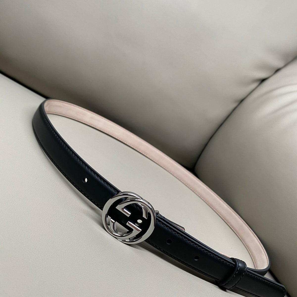 Refined Black Dress Belt