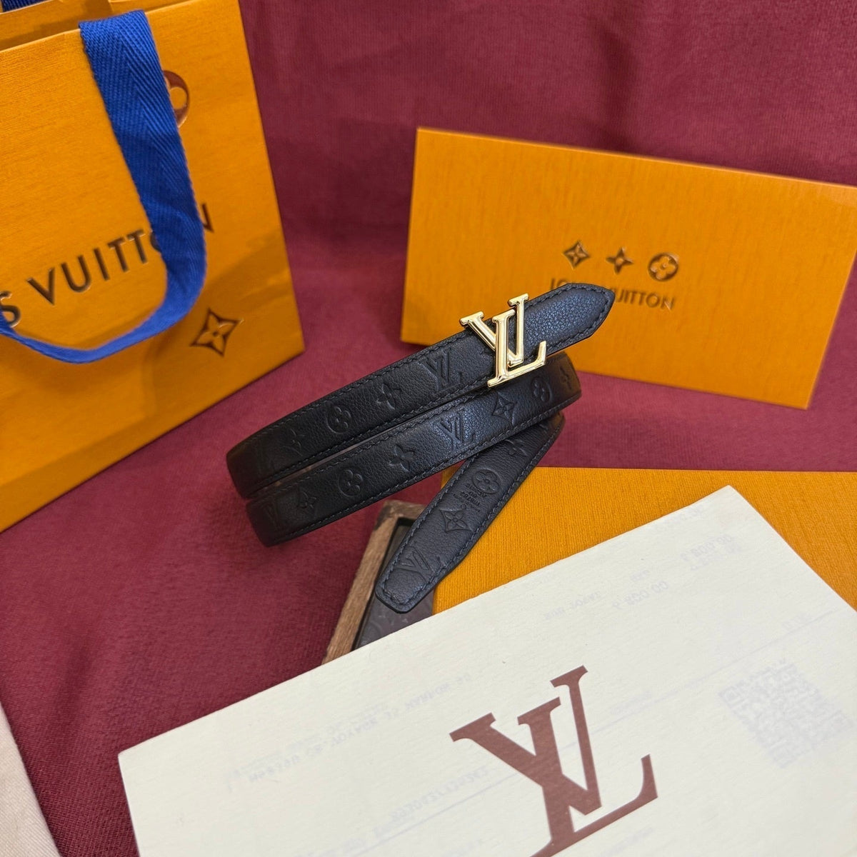 Luxury Navy Monogram Belt