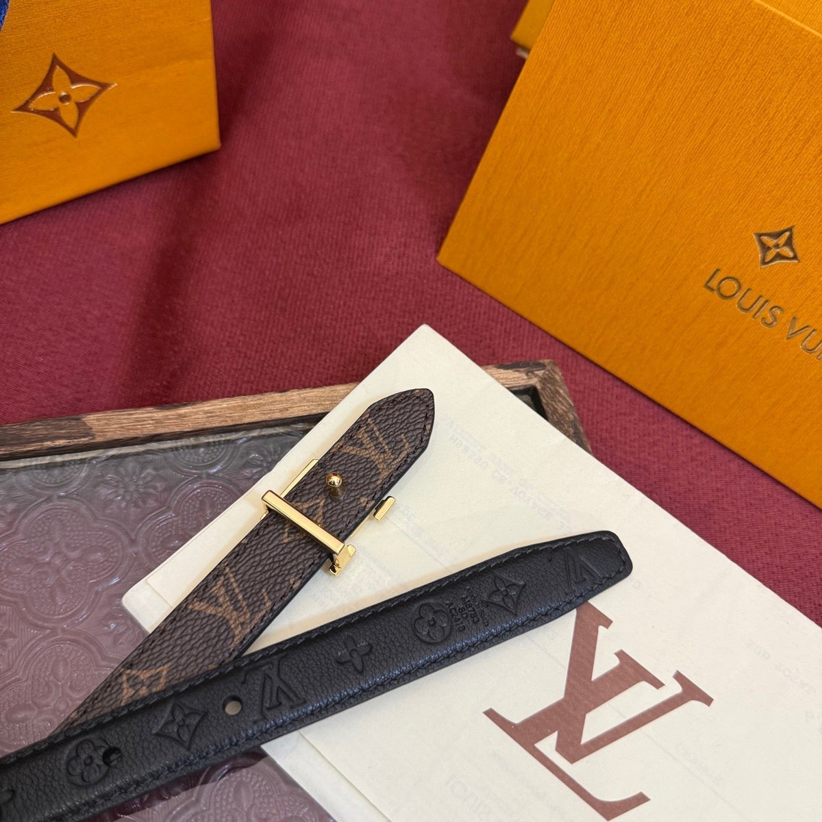 Luxury Navy Monogram Belt