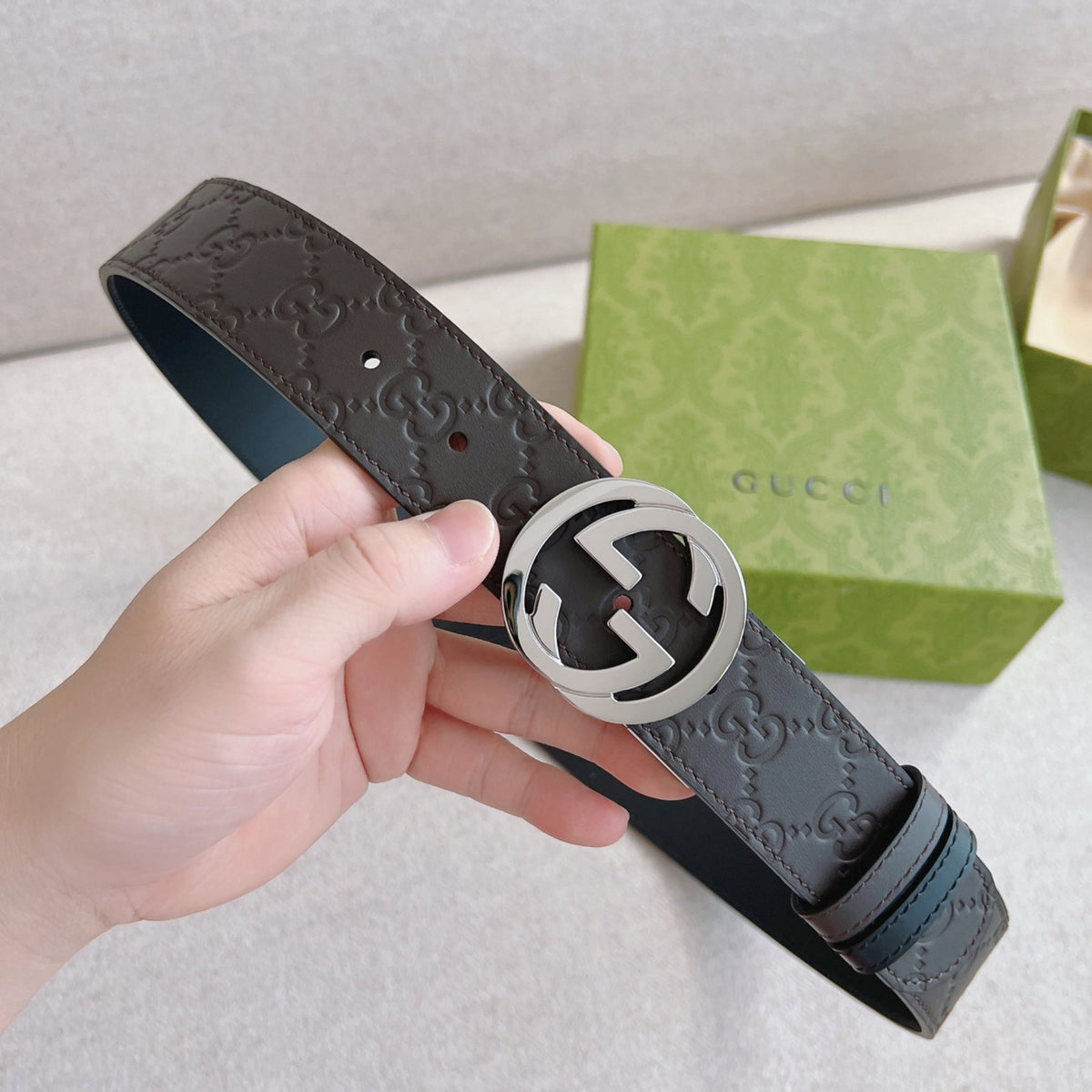 Luxury Brown Leather Belt