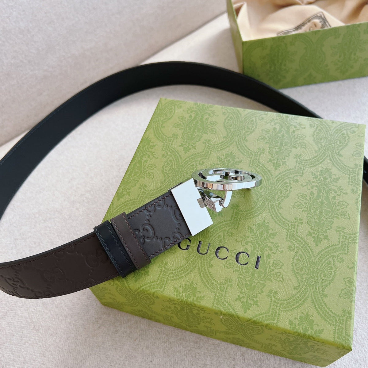 Luxury Brown Leather Belt