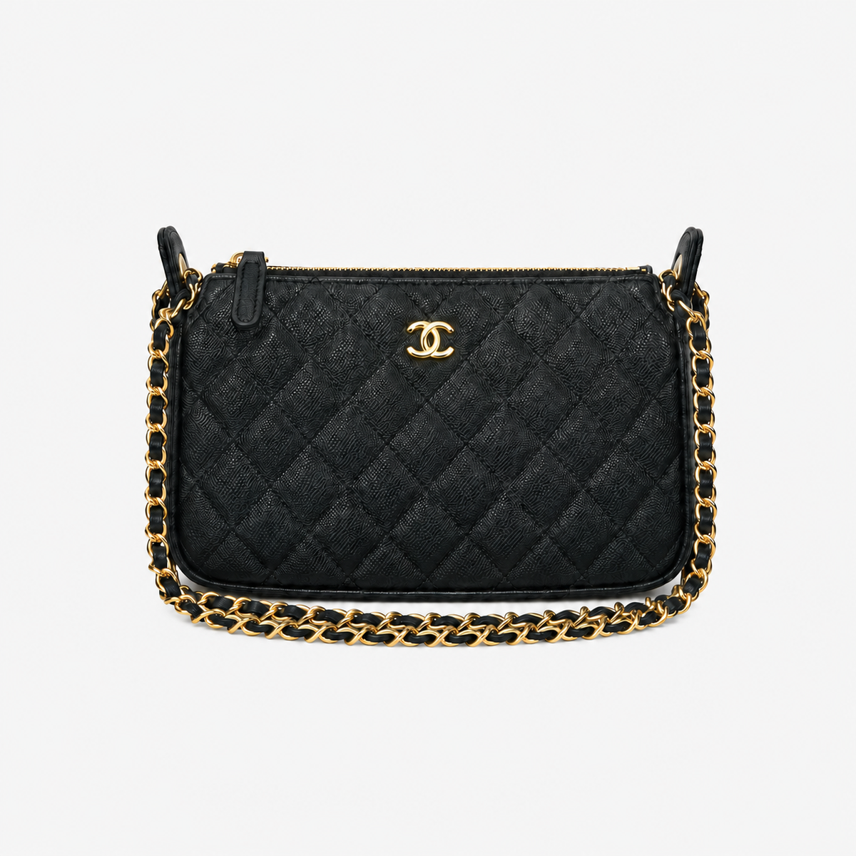Black Leather Mini Crossbody Bag