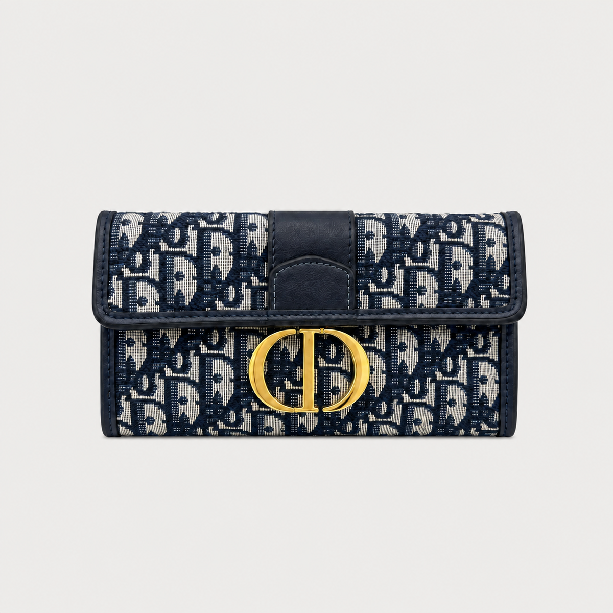 Blue Canvas Clutch Wallet