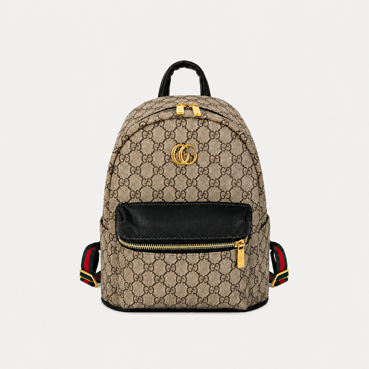 Brown  Canvas Monogram Casual Backpack