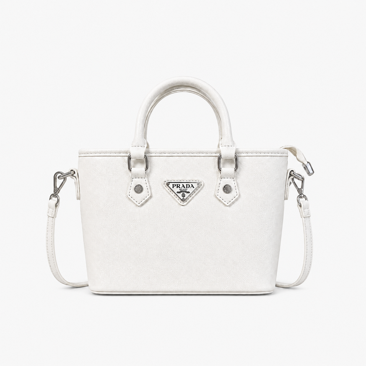 Leather Inspired Black Mini Tote Crossbody Bag