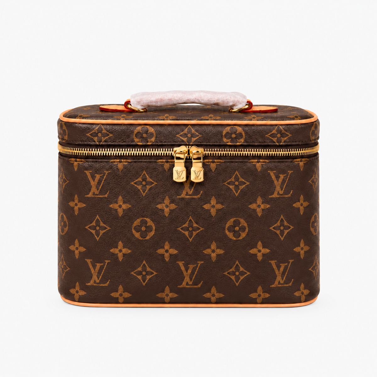 Leather Zip Vanity Bag