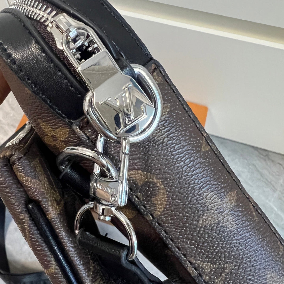 Leather Messenger Crossbody Bag