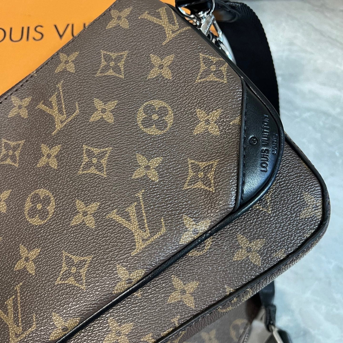 Leather Messenger Crossbody Bag