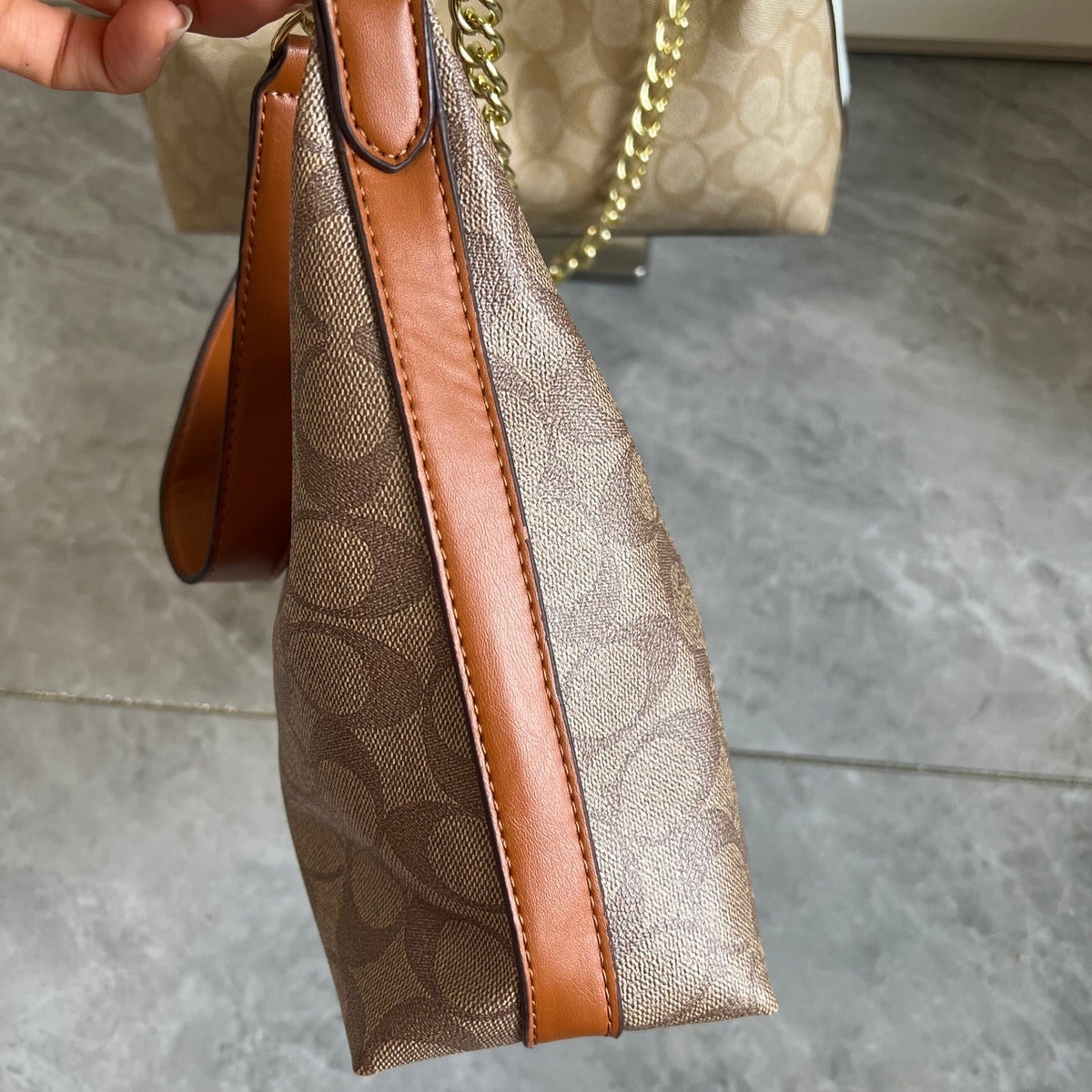 Leather  Brown Shoulder Bag