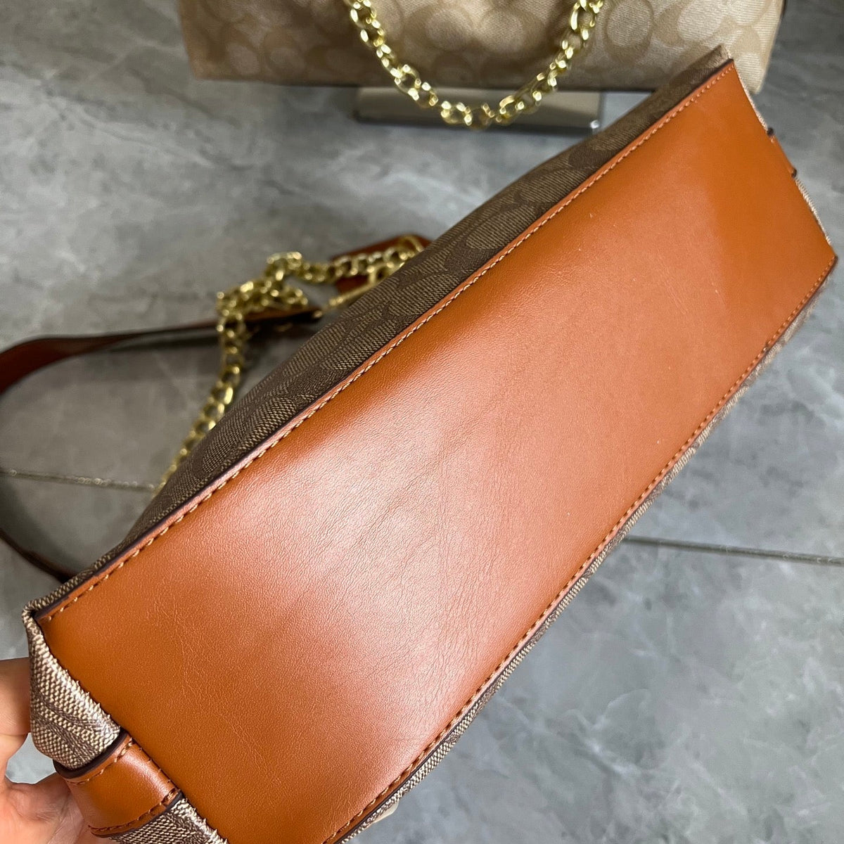 Leather  Brown Shoulder Bag