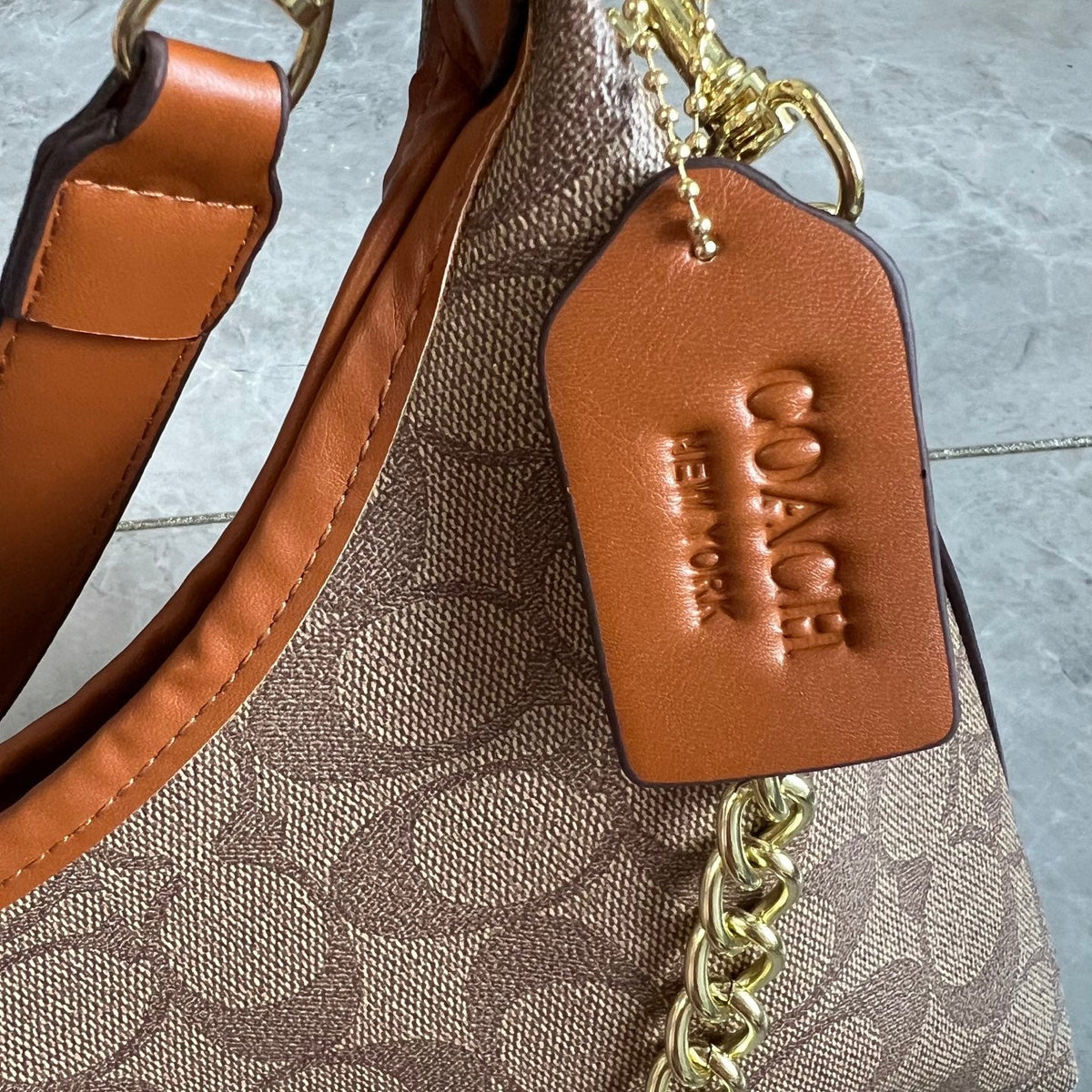 Leather  Brown Shoulder Bag