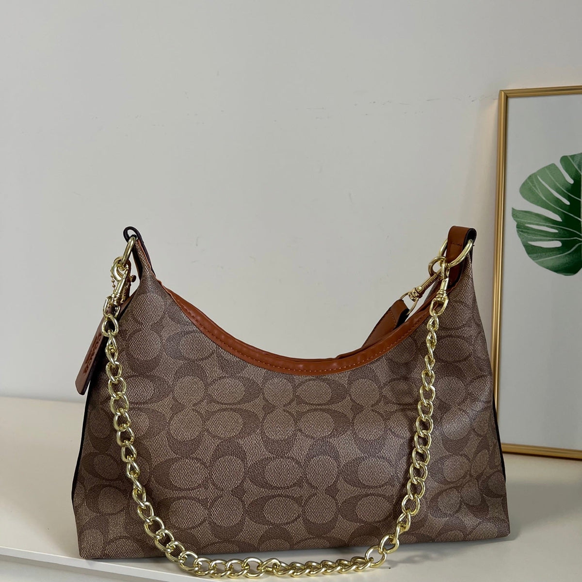 Leather  Brown Shoulder Bag