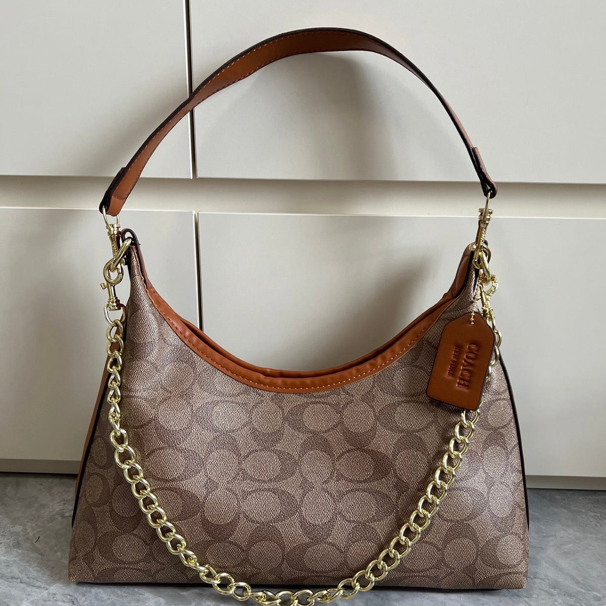 Leather  Brown Shoulder Bag