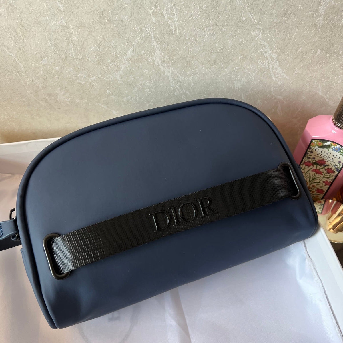 Navy Blue Leather  Mini Bag