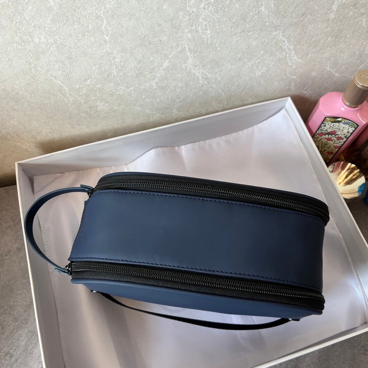 Navy Blue Leather  Mini Bag