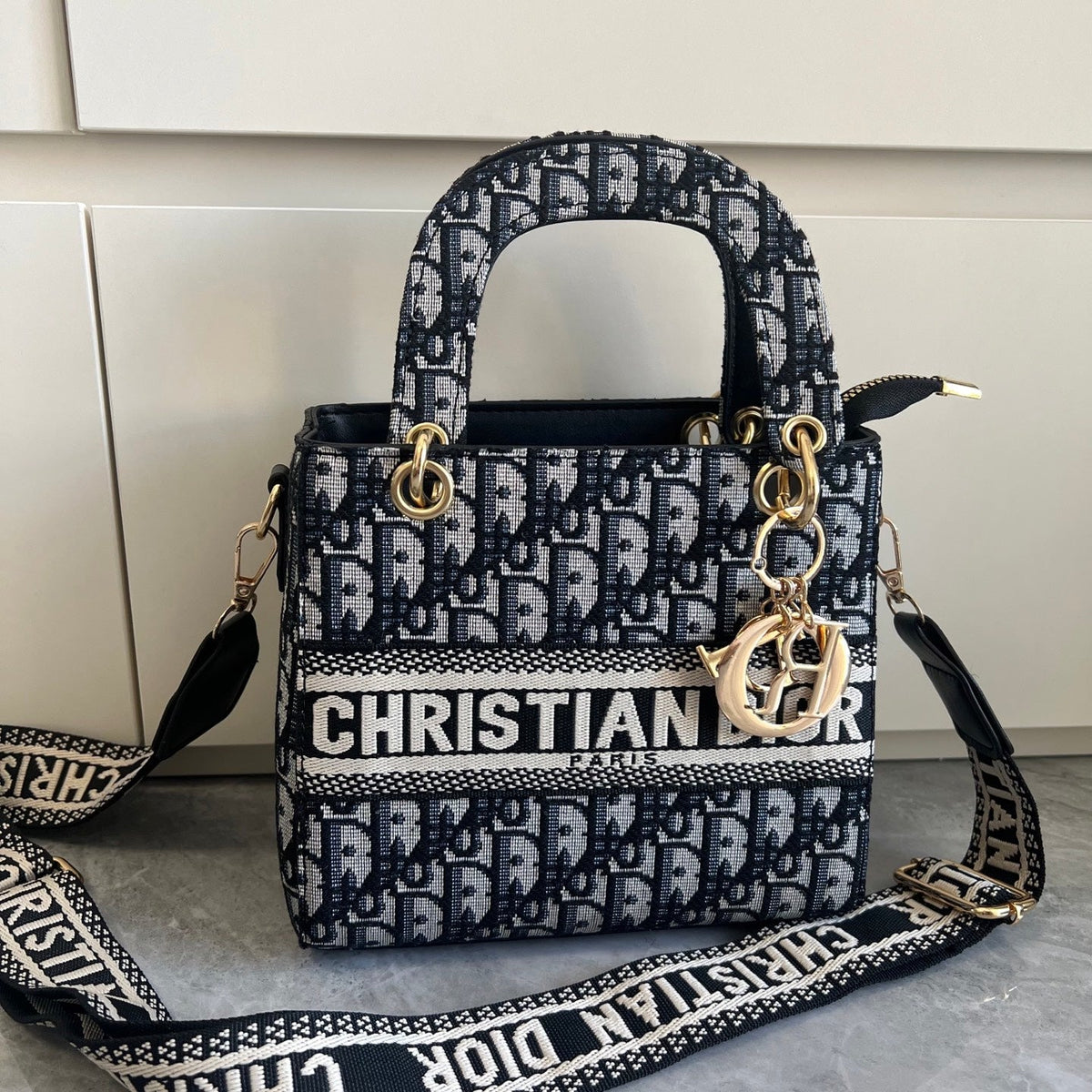 Canvas Top Handle Crossbody Bag