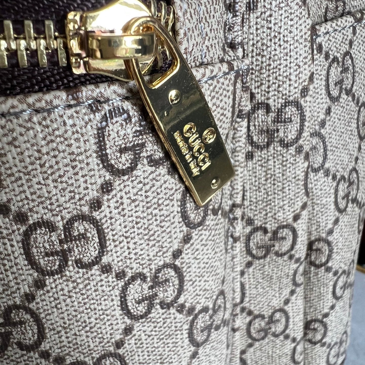 Brown  Canvas Monogram Casual Backpack