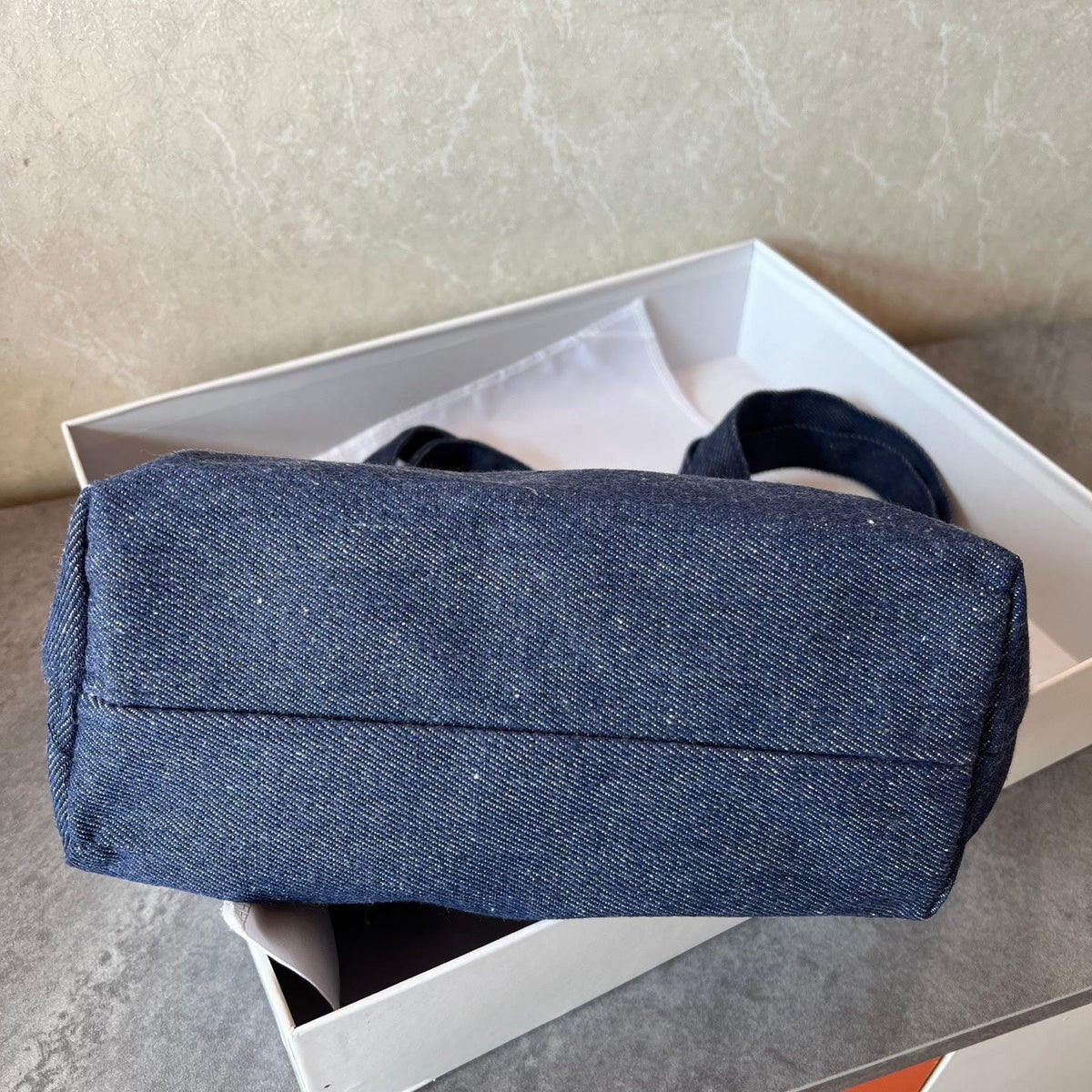 Navy Denim Tote Bag