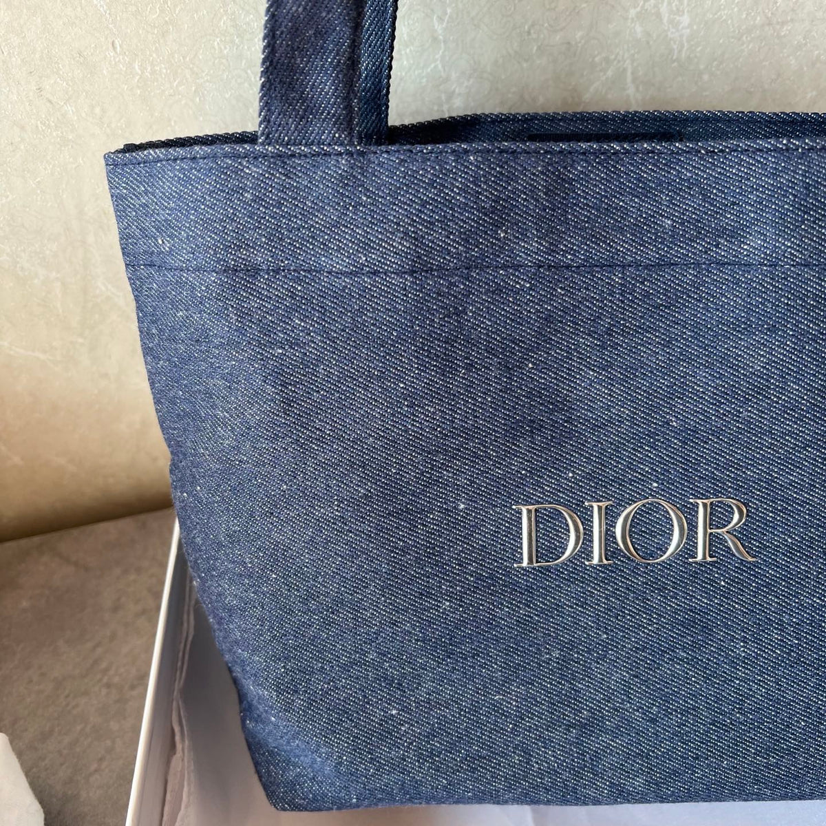 Navy Denim Tote Bag