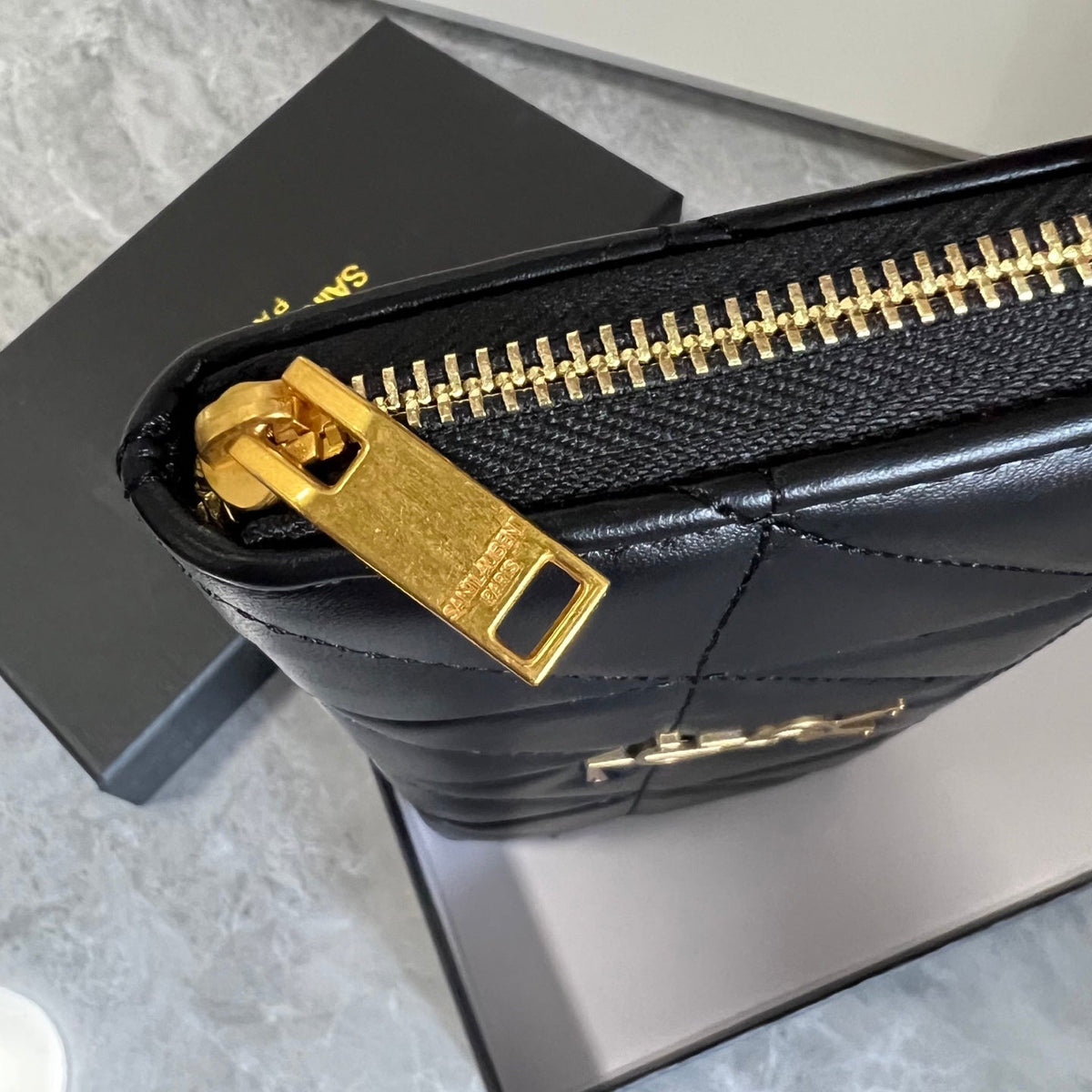 Black Quilted Leather Wallet