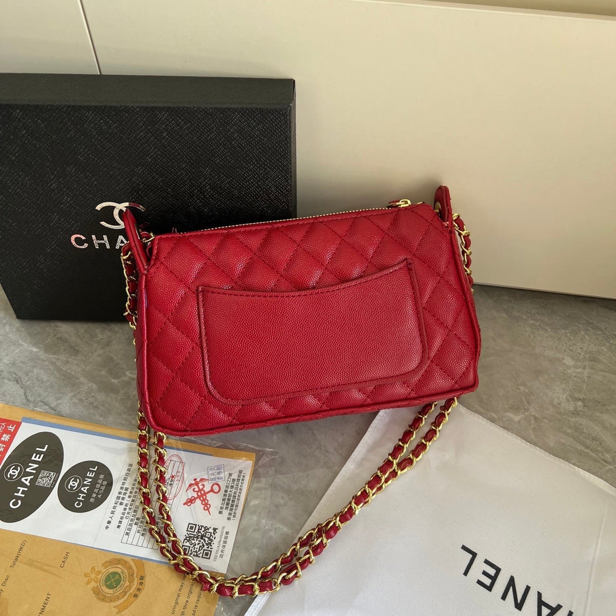 Red Leather Shoulder Bag
