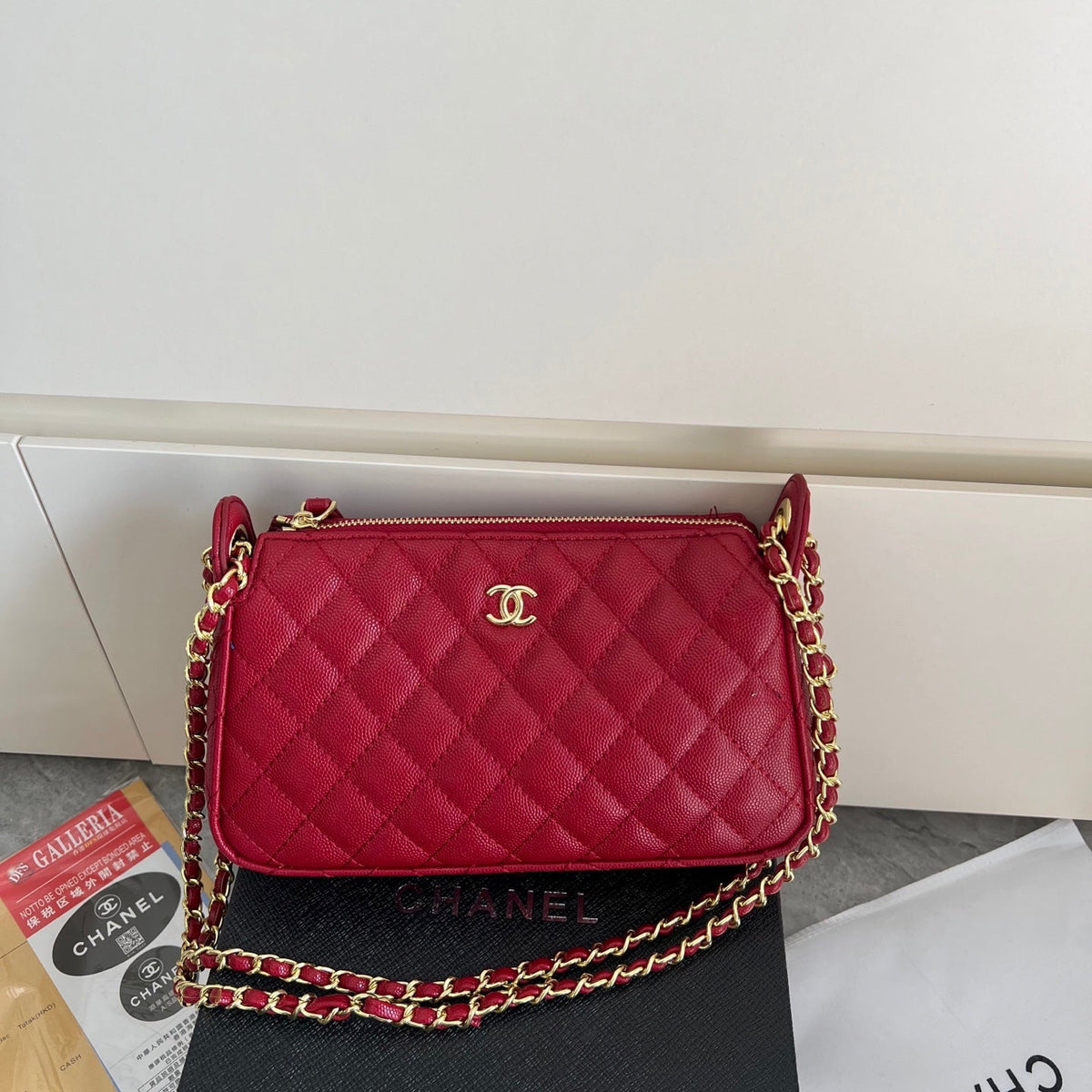Red Leather Shoulder Bag