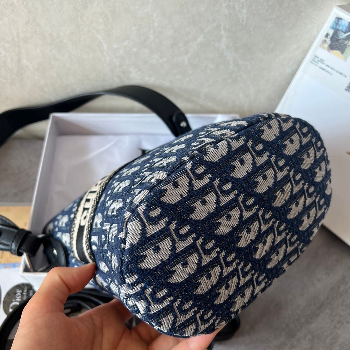 Vintage Blue Canvas Tote Bag