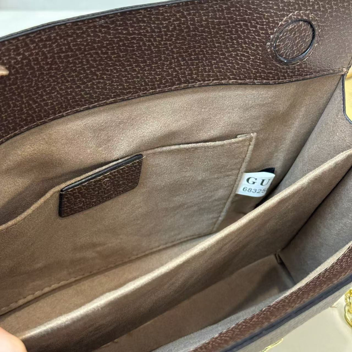 Classic Stripe Leather Shoulder Bag