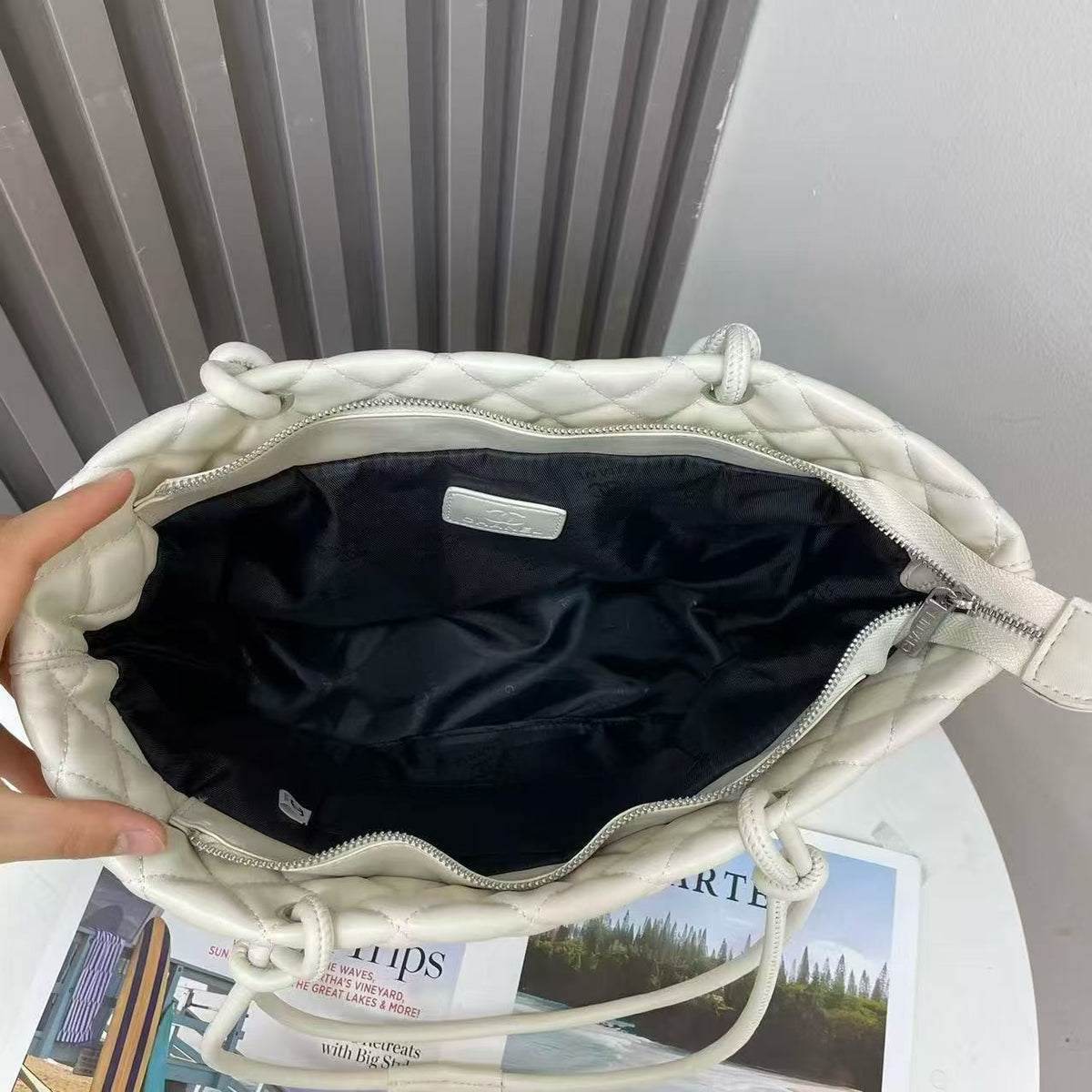 Elegant Leather Shopper Tote