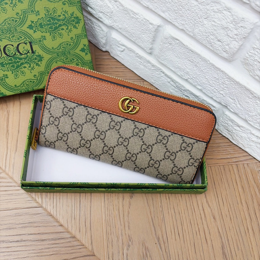 Leather Long Zip Wallet